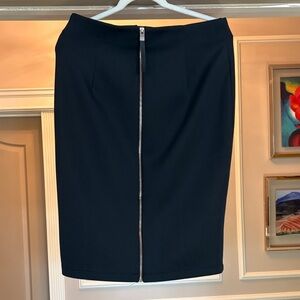 Sexy Black Zippered Pencil Skirt